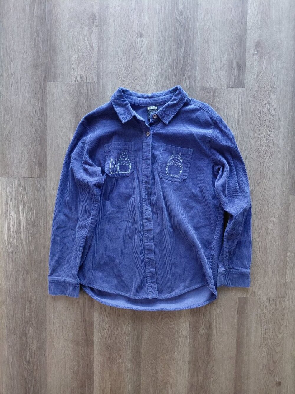 My Neighbor Totoro Long Sleeve Button Up | Men's Large | 100% Cotton | Studio Gh